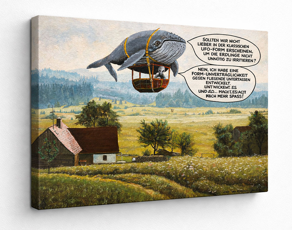 walfischufo Keilrahmen